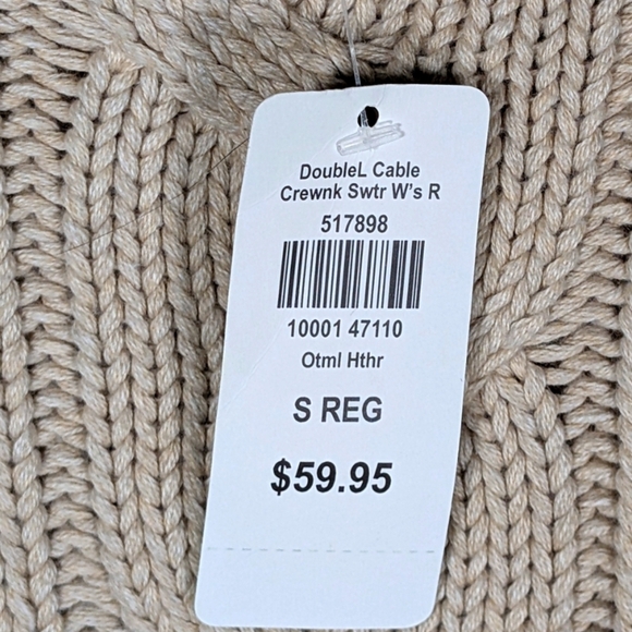 L.L. Bean Double Cable Sweater NWT - Picture 5 of 5